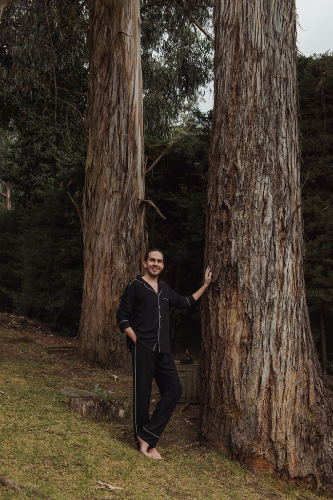 MEN Black Long Set Pijama