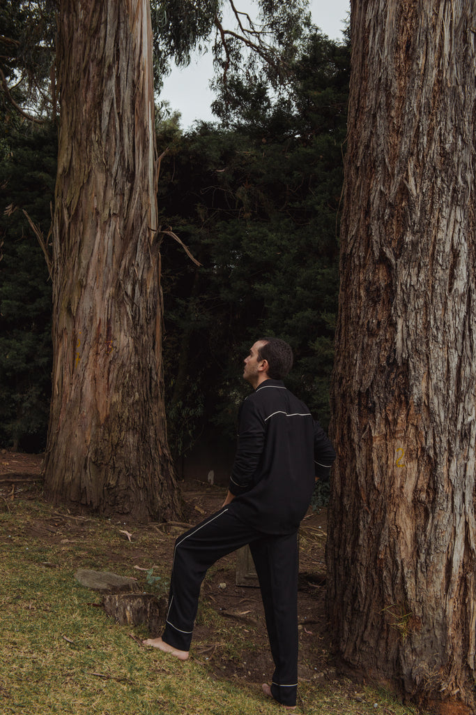 MEN Black Long Set Pijama