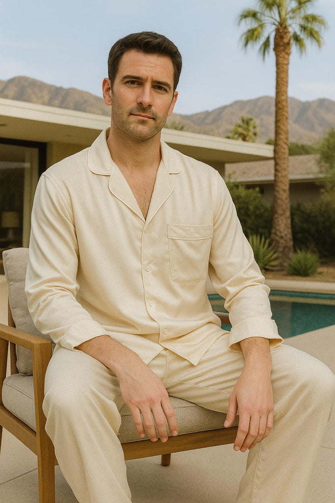 MEN Fancy Gold Long Set Pijama