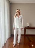 Comfy White Long Set Pijama