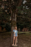 Girl Blue Forest Short Set