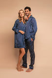 MEN Moon Stripes Long Set Pijama