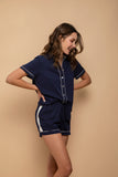 FANCY Classic Navy Short Set Pj